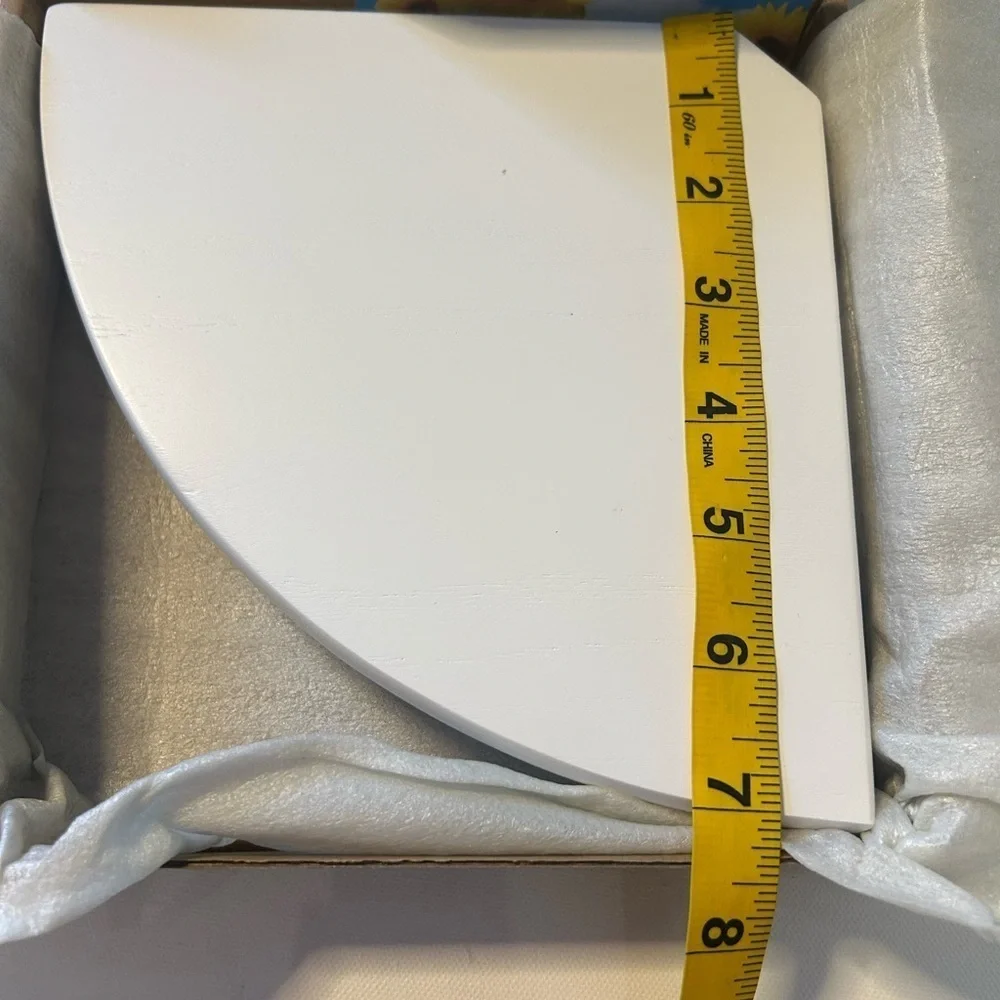 🍀 3 for $25 New White Corner Shelf Home Organization and Decor